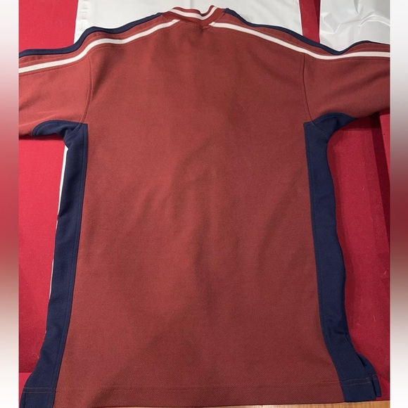 Nike retro brown blue 90s snap up Baseball JERSEY short sleeved Shirt,  men’s XL - Picture 9 of 11